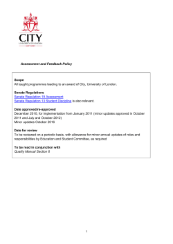 Assessment and Feedback Policy