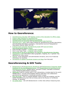 How to Georeference - Biodiversity Advisor