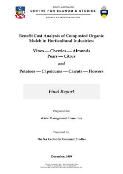 Benefit Cost Analysis of Composted Organic Mulch