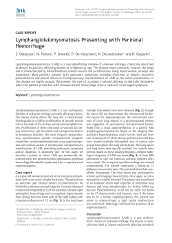 Lymphangioleiomyomatosis Presenting with Perirenal Hemorrhage