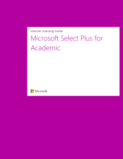 Microsoft Select Plus for Academic