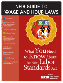 NFIB Guide to Wage and Hour Laws