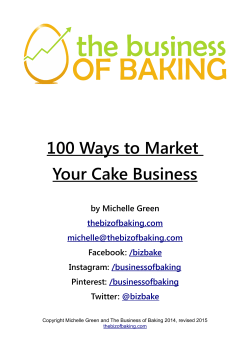 100 Ways to Market Your Cake Business