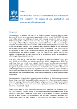 DRAFT Proposal for a Central Mediterranean Sea Initiative