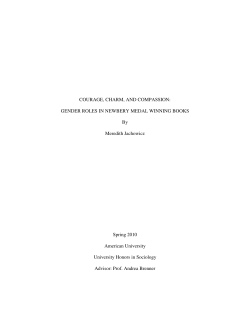 GENDER ROLES IN NEWBERY MEDAL WINNING BOOKS By