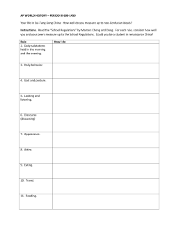 AP WORLD HISTORY &ndash; PERIOD III 600-1450 Your life in Sui