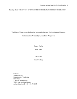 Moderators of the Relation between Implicit and Explicit Attitude