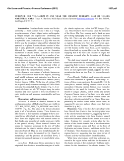 Evidence for Volcanism in and Near the Chaotic Terrains East of