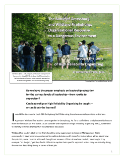 The Battle of Gettysburg and Wildland Firefighting - High