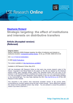 Strategic targeting: the effect of institutions and interests on