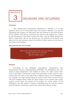 SEASONS AND ECLIPSES