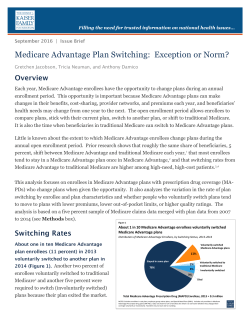 Medicare Advantage Plan Switching: Exception or Norm?