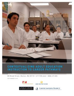 contextualizing adult education instruction to career pathways