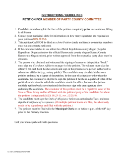 primary petition for member of county committee
