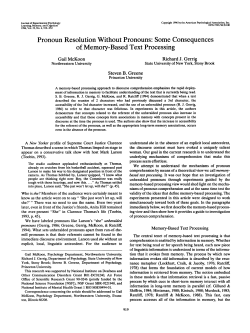 Pronoun Resolution Without Pronouns