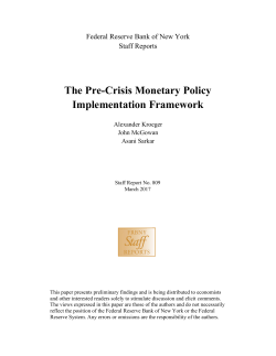 The Pre-Crisis Monetary Policy Implementation Framework