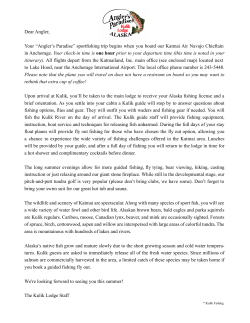 Kulik Lodge Sportfishing Sample Itinerary