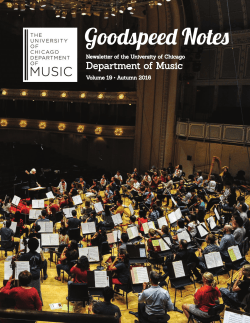 Goodspeed Notes - Department Newsletter