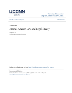 Maine`s Ancient Law and Legal Theory