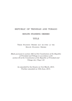 Senate - Trinidad and Tobago Parliament