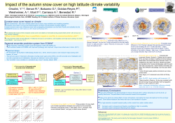 Impact of the autumn snow cover on high latitude climate