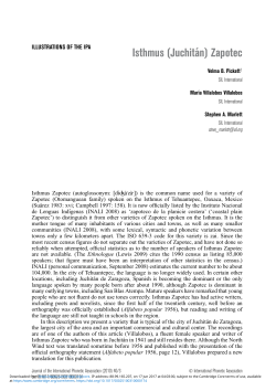 Isthmus (Juchit´an) Zapotec - Cambridge University Press