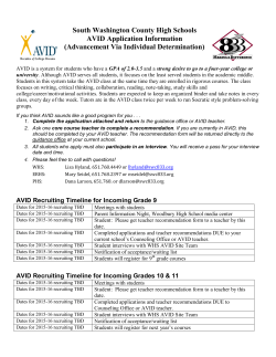 Advancement Via Individual Determination