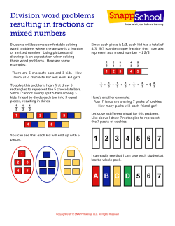 Division word problems resulting in fractions or mixed numbers