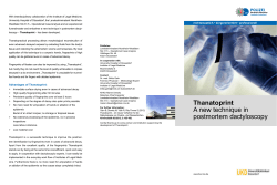 Thanatoprint A new technique in postmortem dactyloscopy