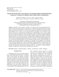 Partial COI and 16S rRNA Genes Sequences of Cephalopina