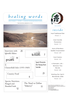 Healing Words - Vol. 4 No. 3 - Aboriginal Healing Foundation