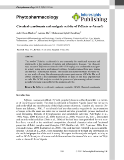 Chemical constituents and analgesic activity of Telfaria occidentalis