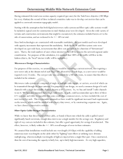 Determining Middle Mile Network Extension Cost