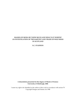 The harvest and trade of moss in Scotland