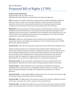Proposed Bill of Rights (1789)