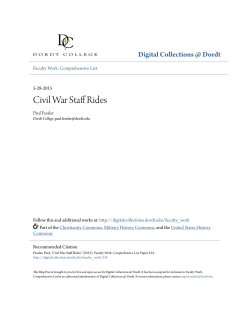 Civil War Staff Rides - Digital Collections @ Dordt