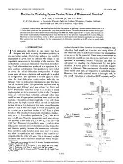 Machine for Producing Square Torsion Pulses of Microsecond