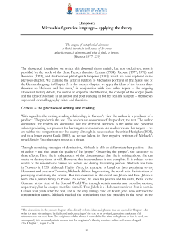 Chapter 2 Michaels`s figurative language &ndash; applying the theory