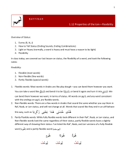 1.12 Properties of the Ism&mdash;Flexibility ْ ْ ا ٌ ي ِرَك َز ٌٌى ي ح ي