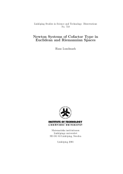 Newton Systems of Cofactor Type in Euclidean and