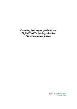Choosing the chapter guide for the Digital-Text