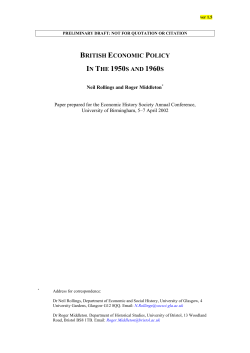 BRITISH ECONOMIC POLICY IN THE GOLDEN AGE