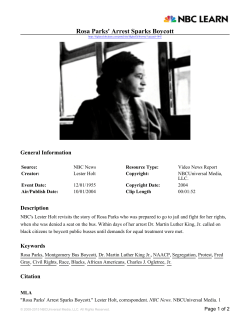 Rosa Parks` Arrest Sparks Boycott