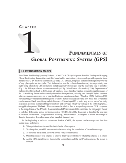 1 Fundamentals oF Global PositioninG system (GPs)