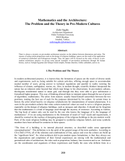 Mathematics and the Architecture