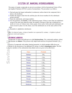 System of organic nomenclature