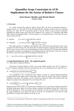 Quantifier Scope Constraints in ACD: Implications for the Syntax of