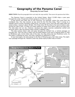 Geography of the Panama Canal