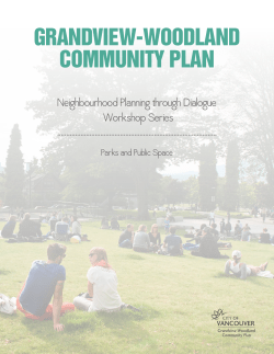 Grandview-Woodland Community Plan: Parks