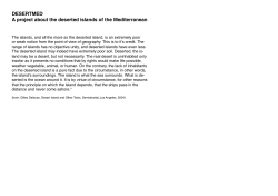 DESERTMED A project about the deserted islands of the